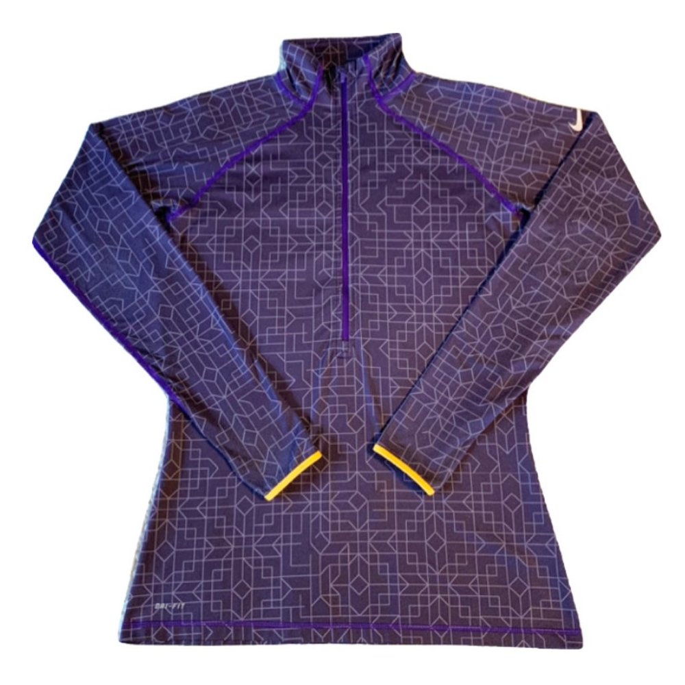 Nike Pro Dri-Fit Half Zip Pullover (Purple) Size Large 
